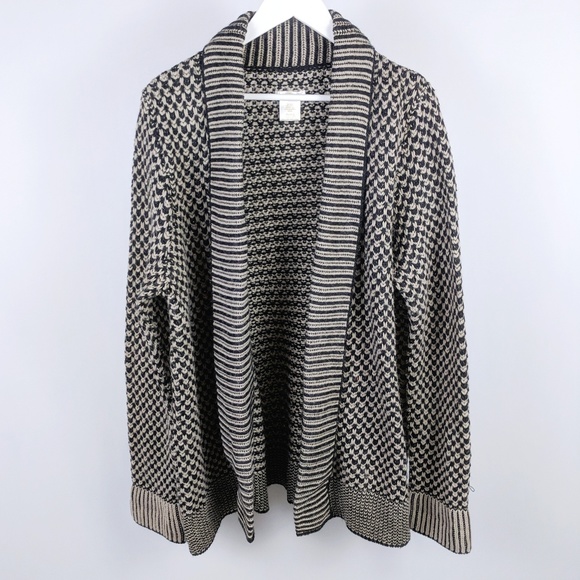 Matty M Sweaters - Matty M gray and black knit cardigan